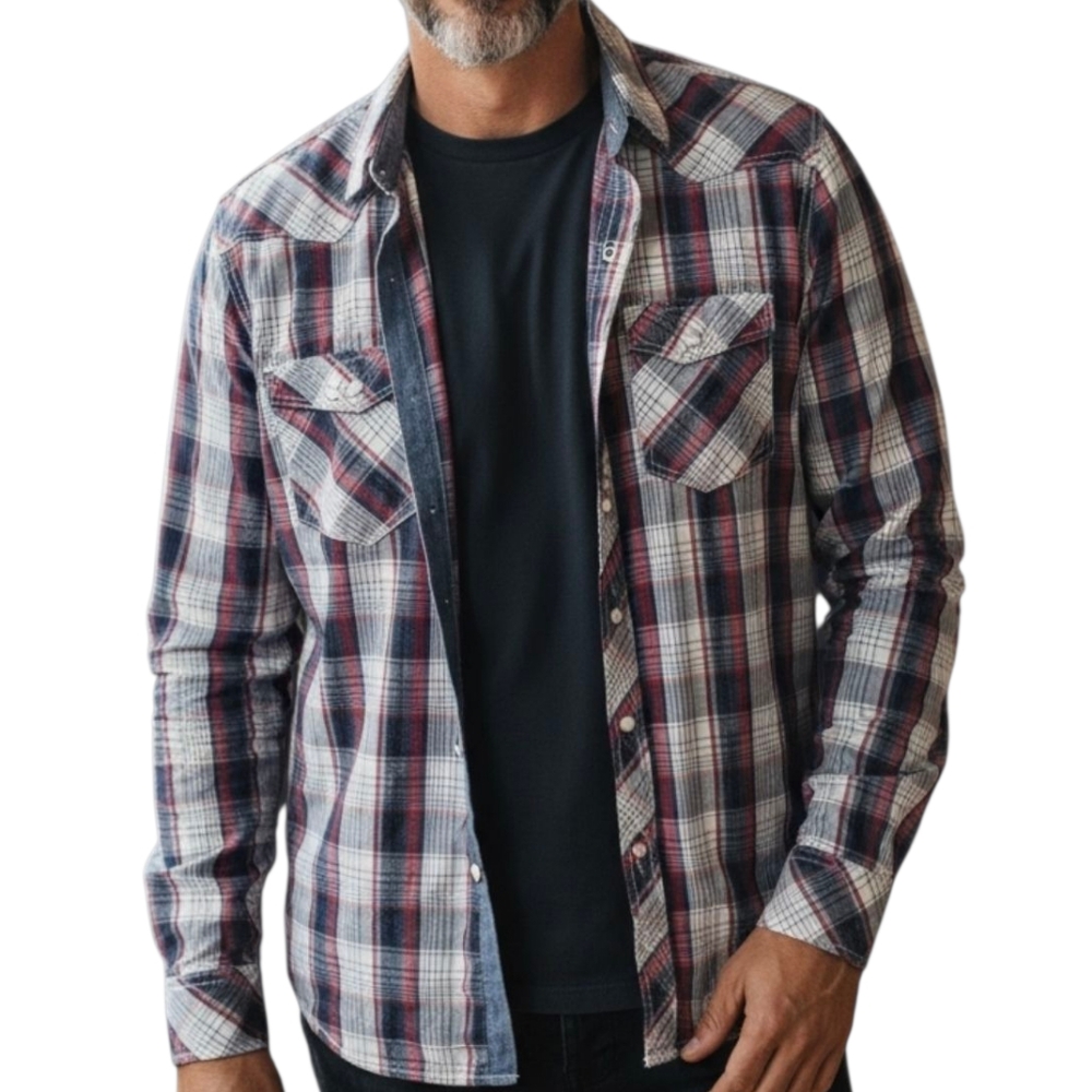 American Rag Men's XL Repurposed Plaid Flannel Shirt | 'Explore More Worry Less'
